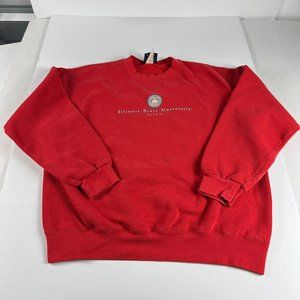 Y2K Jansport NCAA Illinois State Redbirds Sweatshirt Large Red Faded Crewneck
